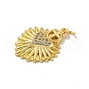 Brass Micro Pave Cubic Zirconia Pendants KK-N254-136E-G-2