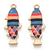 Alloy Enamel Pendants FIND-C037-16G-10-1-2