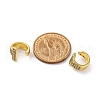 Rack Plating Brass Micro Pave Clear Cubic Zirconia Cuff Earrings EJEW-H147-09G-5