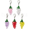 Grape Glass Pendant Decoration HJEW-JM02594-1