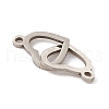 304 Stainless Steel Connector Charms STAS-E179-09P-3