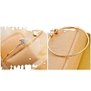 Double Heart Alloy Rhinestone Cuff Bangles for Women WGD430F-01-5