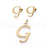 304 Stainless Steel Pendants and Stud Earrings Jewelry Sets SJEW-P101-07G-1