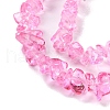 Spray Painted Transparent Glass Beads Strands GLAA-P060-01A-09-3