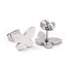 Non-Tarnish 304 Stainless Steel Butterfly Stud Earrings for Women EJEW-G328-01P-2