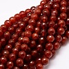 Dyed Natural Agate Faceted Round Beads Strands G-E320B-10mm-08-1