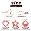 Spritewelry DIY Star & Rhombus & Heart Dangle Earring Making Kit DIY-SW0001-02-2