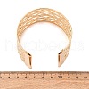 Wave Iron Cuff Bangles for Women BJEW-G741-03KCG-5