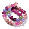 Dyed Natural Malaysia Jade Beads Strands G-G021-01A-03-3