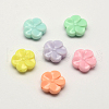 Opaque Acrylic Flower Beads SACR-Q100-M058-1