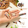 16Pcs 8 Colors Transparent Resin & Walnut Wood Big Pendants RESI-TA0002-53-4