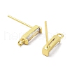 Brass Micro Pave Cubic Zirconia Earring Findings X-KK-A205-10G-03-2