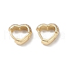 Heart Clear Cubic Zirconia Hoop Earrings EJEW-M216-03G-2