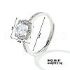 Mother's Day Rings Fashionable Unisex Brass Micro Pave Clear Cubic Zirconia Solitaire Ring VA2990-6-1