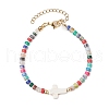 Natural & Synthetic Mixed Gemstone Beads Link Bracelets for Women Men BJEW-JB11467-01-2