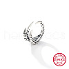 925 Sterling Silver Open Cuff Ring QY8581-3-1