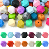 Hexagon Food Grade Silicone Focal Beads SIL-CJC0005-07-1