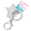 Butterfly Shape Resin & Acrylic Keychain KEYC-JKC01067-05-4