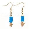 Polymer Clay Heishi Beads Dangle Earrings EJEW-JE04456-04-1