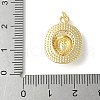 Brass Micro Pave Clear Cubic Zirconia Pendants X-ZIRC-I071-11G-3