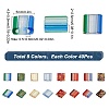 SUNNYCLUE 320Pcs 8 Style 2-Hole Glass Seed Beads SEED-SC0001-09-2