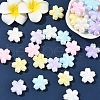 30Pcs 5 Colors Luminous & UV Plating Opaque Acrylic Flower Beads SACR-CJ0001-74-6