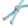 Twisted Nylon Cord Silder Bracelets DIY-B066-03P-13-3