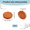 GOMAKERER Natural Pear Wood Beads WOOD-GO0001-17B-2