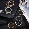 Gorgecraft 8Pcs 4 Colors Zinc Alloy Linking Rings FIND-GF0003-21-4