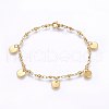 304 Stainless Steel Charm Bracelets BJEW-H579-15G-1