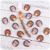 GOMAKERER 16Pcs 8 Colors Fox Food Grade Eco-Friendly Silicone Focal Beads SIL-GO0001-02-7