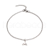 304 Stainless Steel Pendant Anklets AJEW-AN00321-3