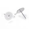 Tarnish Resistant 304 Stainless Steel Stud Earring Findings STAS-E025-1A-2