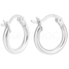 Beebeecraft 1Pair 925 Sterling Silver Hoop Earrings STER-BBC0007-73S-1