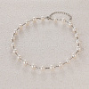 Elegant Round Shell Pearl & Iron Beaded Necklaces for Women ZH3328-1-2
