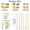 50 Pieces DIY Ribbon Ends Making Kits DIY-YW0001-99A-G-4