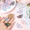 SOFPLATE 40pcs 5 Colors Transparent Acrylic Heart Wing Beads AJEW-SP0001-10-3