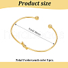 ANATTASOUL 15Pcs 3 Colors Alloy Hollow Heart Open Cuff Bangles Set for Women BJEW-AN0001-57-7