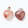Natural Ferruginous Quartz/Hematoid Quartz Pendants G-I311-1-2