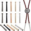  6Pcs 6 Styles Iron Bolo Tie Slide Clasp IFIN-NB0001-49-1