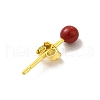 Enamel Round Ball Stud Earrings EJEW-C020-01G-02-2