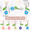 SUNNYCLUE 50Pcs Flower Handmade Polymer Clay Pendant Decorations HJEW-SC0001-66-2