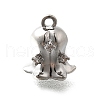 Brass Micro Pave Cubic Zirconia Pendants KK-Q035-15P-02-1