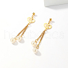 Retro Heart Tassel Stainless Steel Stud Earrings LE0057-4