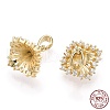 925 Sterling Silver Micro Pave Cubic Zirconia Peg Bails STER-T004-53G-4