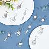 12 Pair 4 Style 304 Stainless Steel Earring Cabochon Settings EJEW-AB00032-4