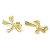 Brass Stud Earrings EJEW-D109-01G-2