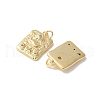 Brass Micro Pave Clear Cubic Zirconia Pendants KK-Q031-28G-2