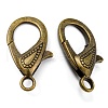 Tibetan Style Alloy Lobster Claw Clasps X-PALLOY-O027-AB01-2