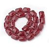 Opaque Solid Color Glass Beads Strands GLAA-N032-04E-2